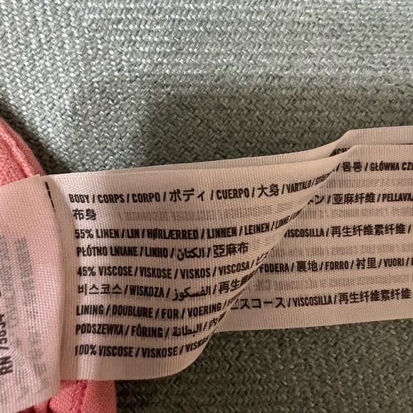 Abercrombie & Fitch Linen Tailored Shorts Pink - Picture 3 of 5